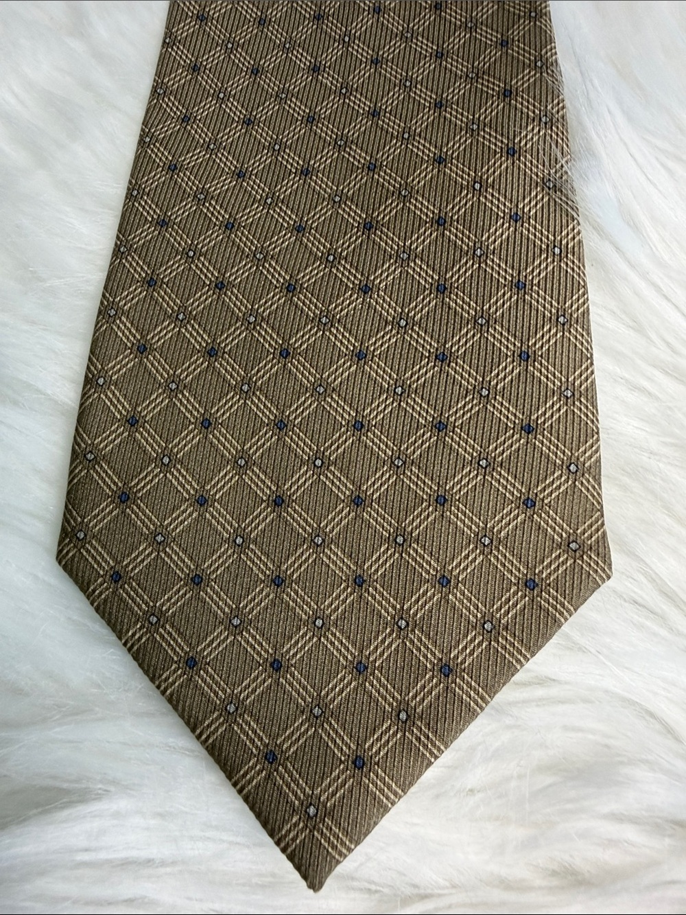 Nautica 100% Silk Classic Men's Brown Patterned Tie